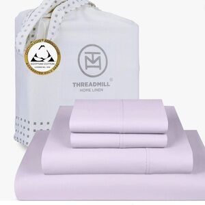 Threadmill Egyptian Cotton Sheet Set | 100% Certified, Full Size, Lilac, NWT